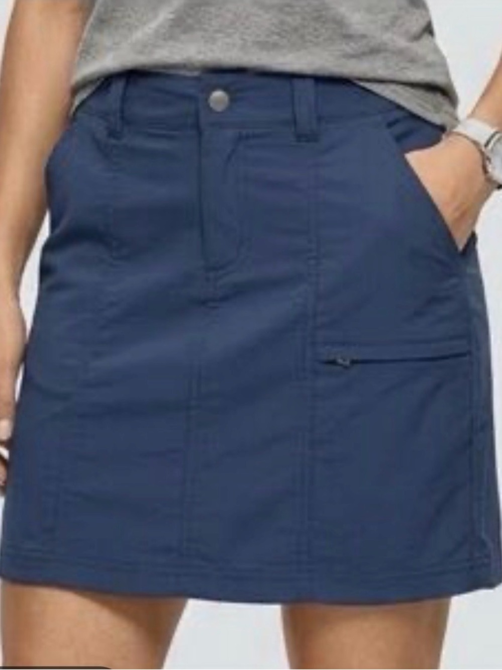 Duluth Gardening Outdoor Utility Skort Pockets Navy Blue Size 6
